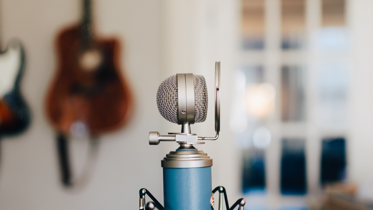 Microphone, Sound Recording and Reproduction, Recording Studio, Recording, Microphone Stand. Wallpaper in 1280x720 Resolution