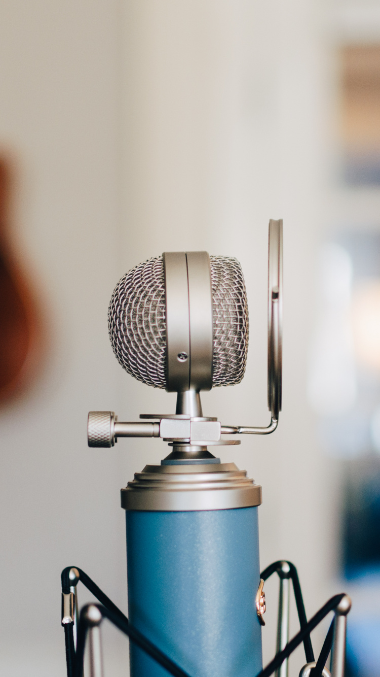 Microphone, Sound Recording and Reproduction, Recording Studio, Recording, Microphone Stand. Wallpaper in 750x1334 Resolution