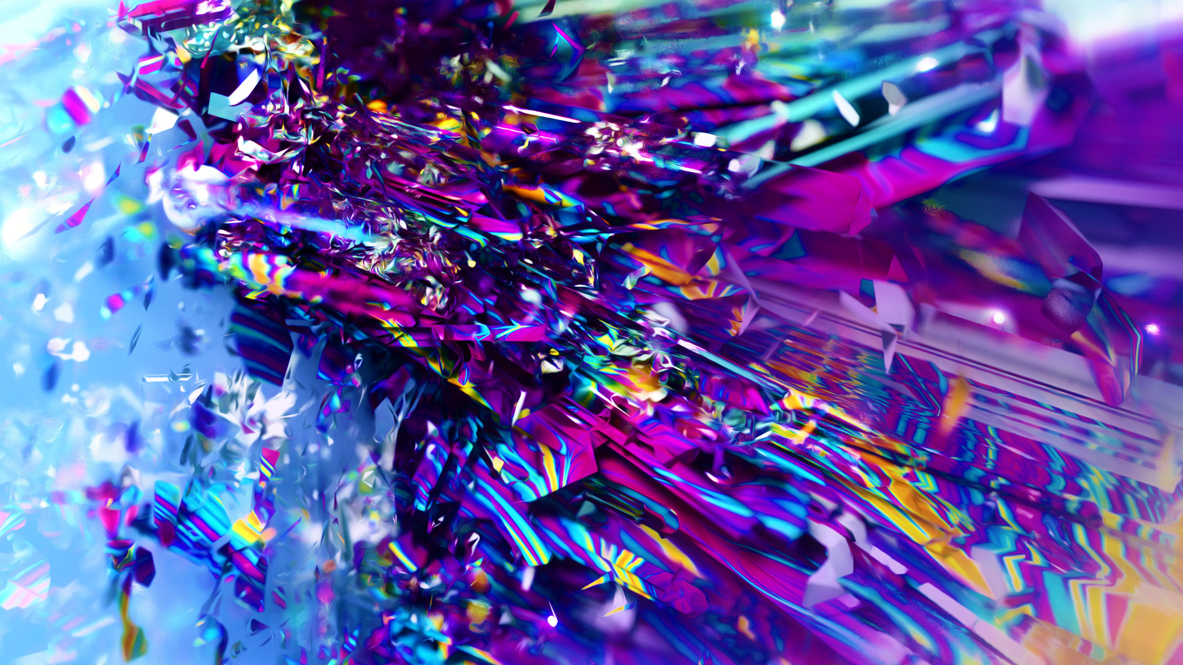 Purple Green and Yellow Lights. Wallpaper in 3840x2160 Resolution
