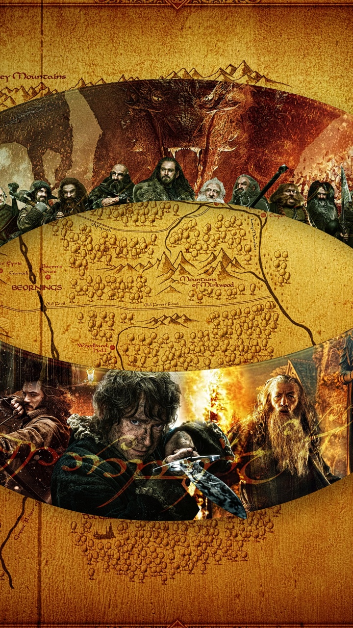 El Hobbit o de Ida y Vuelta de Nuevo, Bilbo Baggins, el Hobbit, Tauriel, Smaug. Wallpaper in 720x1280 Resolution