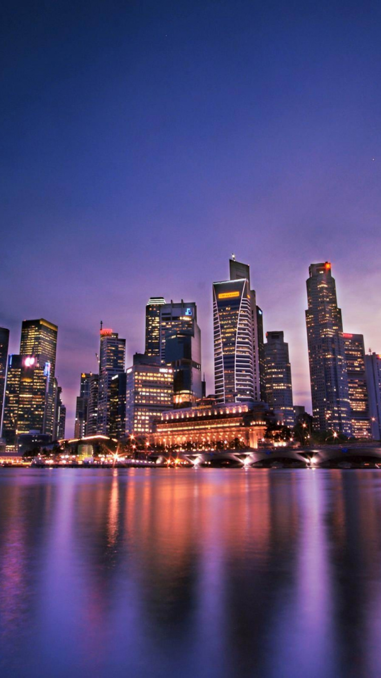 城市景观, 城市, 天际线, 大都会, 反射 壁纸 750x1334 允许
