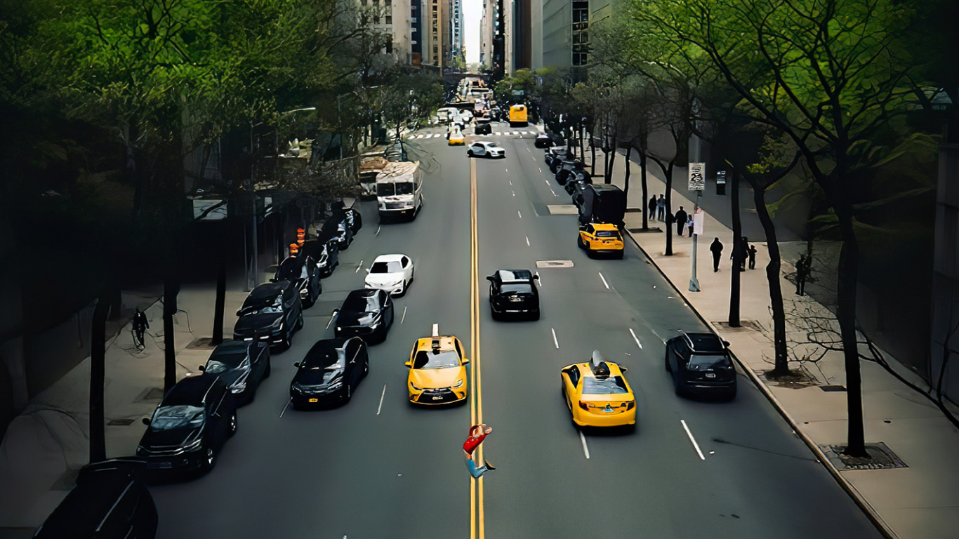 City Car, Cars, Building, Skyscraper, Automotive Lighting. Wallpaper in 1366x768 Resolution