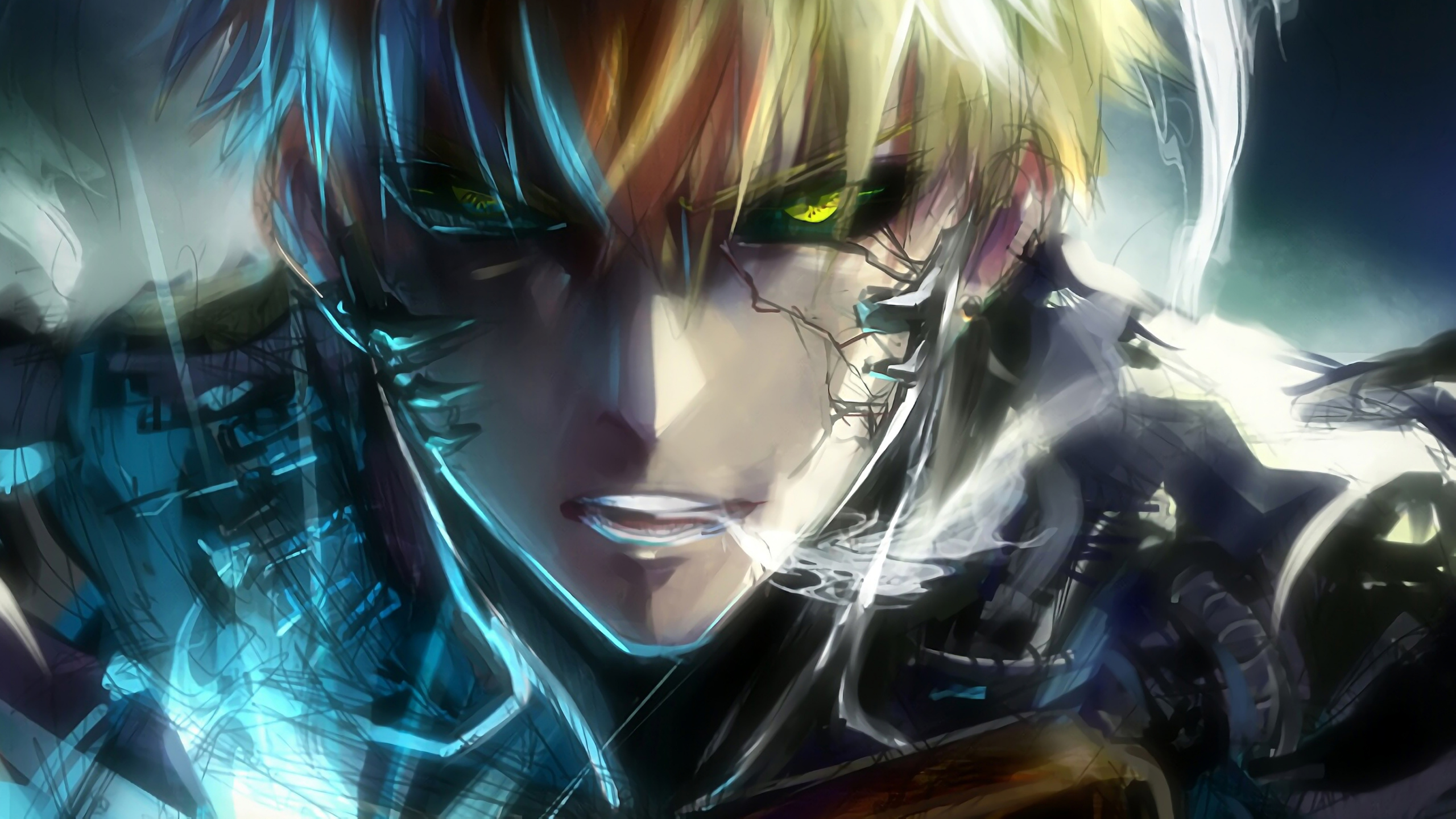 nh un Coup de Poing Homme Genos, Genos, Saitama, One Punch Man, L'anime. Wallpaper in 2560x1440 Resolution