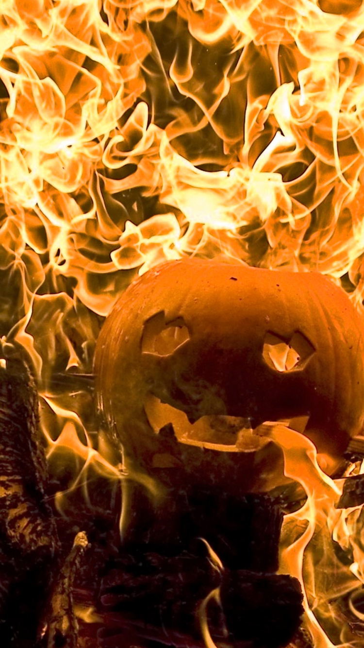 Flame, Fire, Heat, Microsoft Windows, Windows 10. Wallpaper in 750x1334 Resolution