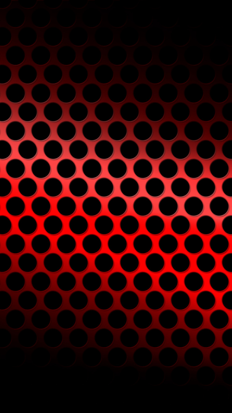 Rotes Und Schwarzes Gepunktetes Textil. Wallpaper in 750x1334 Resolution