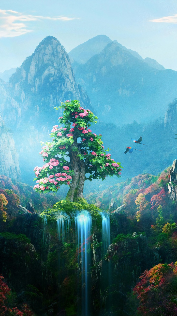 Naturlandschaft, Natur, Bergigen Landschaftsformen, Vegetation, Natürlichen Umgebung. Wallpaper in 720x1280 Resolution