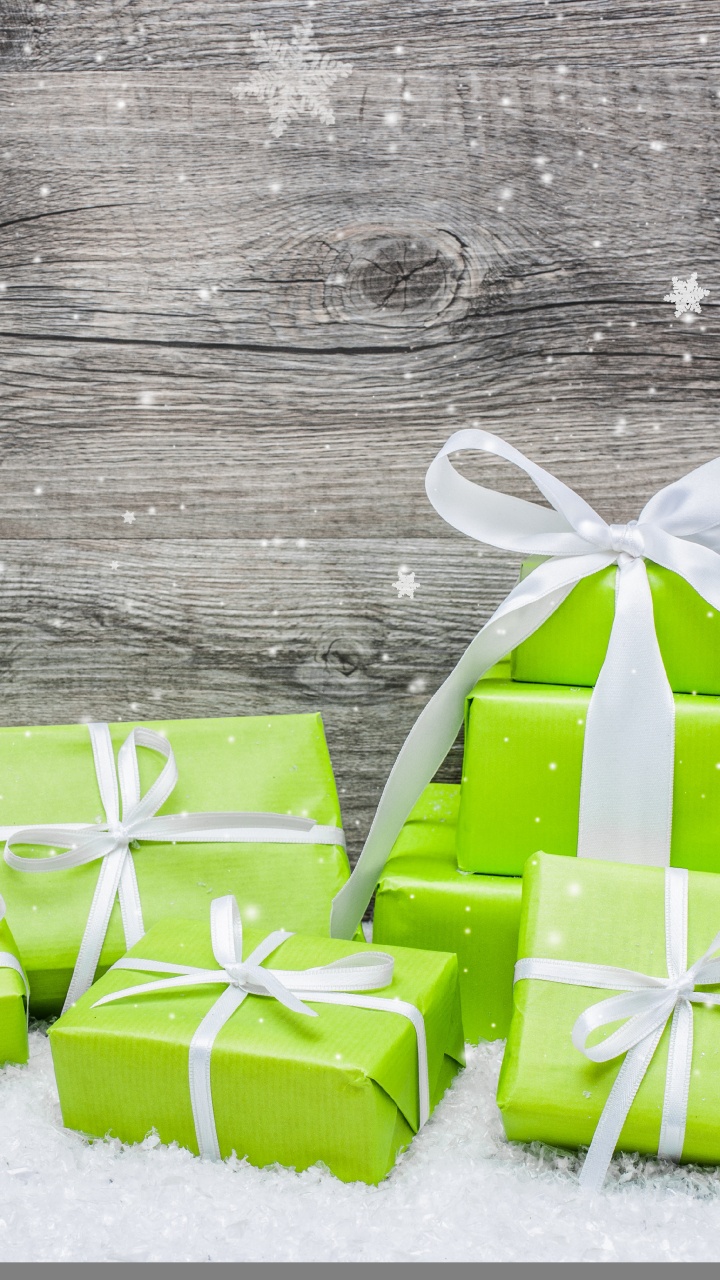 Green, Present, Ribbon, Wedding Favors, Gift Wrapping. Wallpaper in 720x1280 Resolution