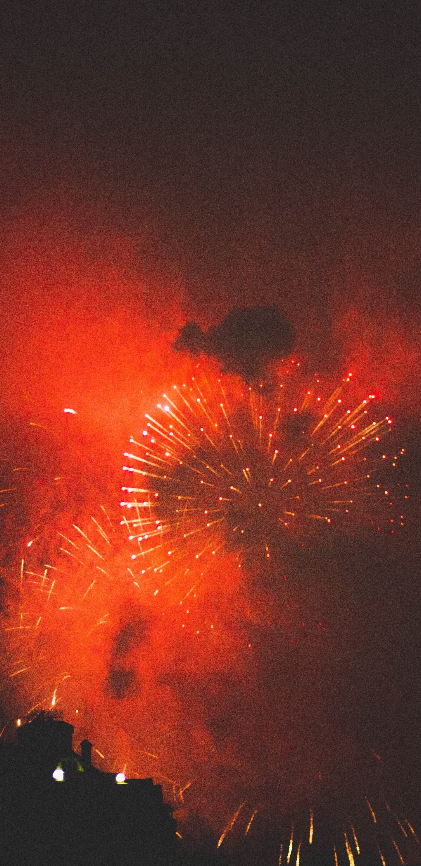 Fireworks, Diwali, New Years Eve, Midnight, Night. Wallpaper in 1440x2960 Resolution