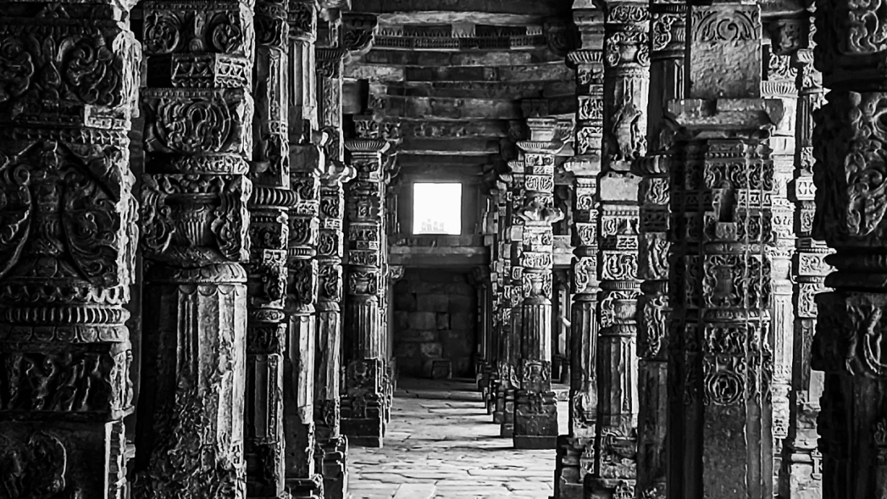 M-027, Ligne, Symétrie, Monochrome, de Teintes et de Nuances. Wallpaper in 1280x720 Resolution