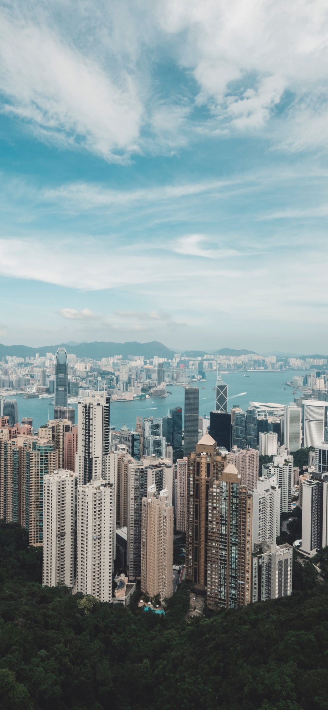 香港, 城市景观, 城市, 大都会, 天际线 壁纸 1125x2436 允许