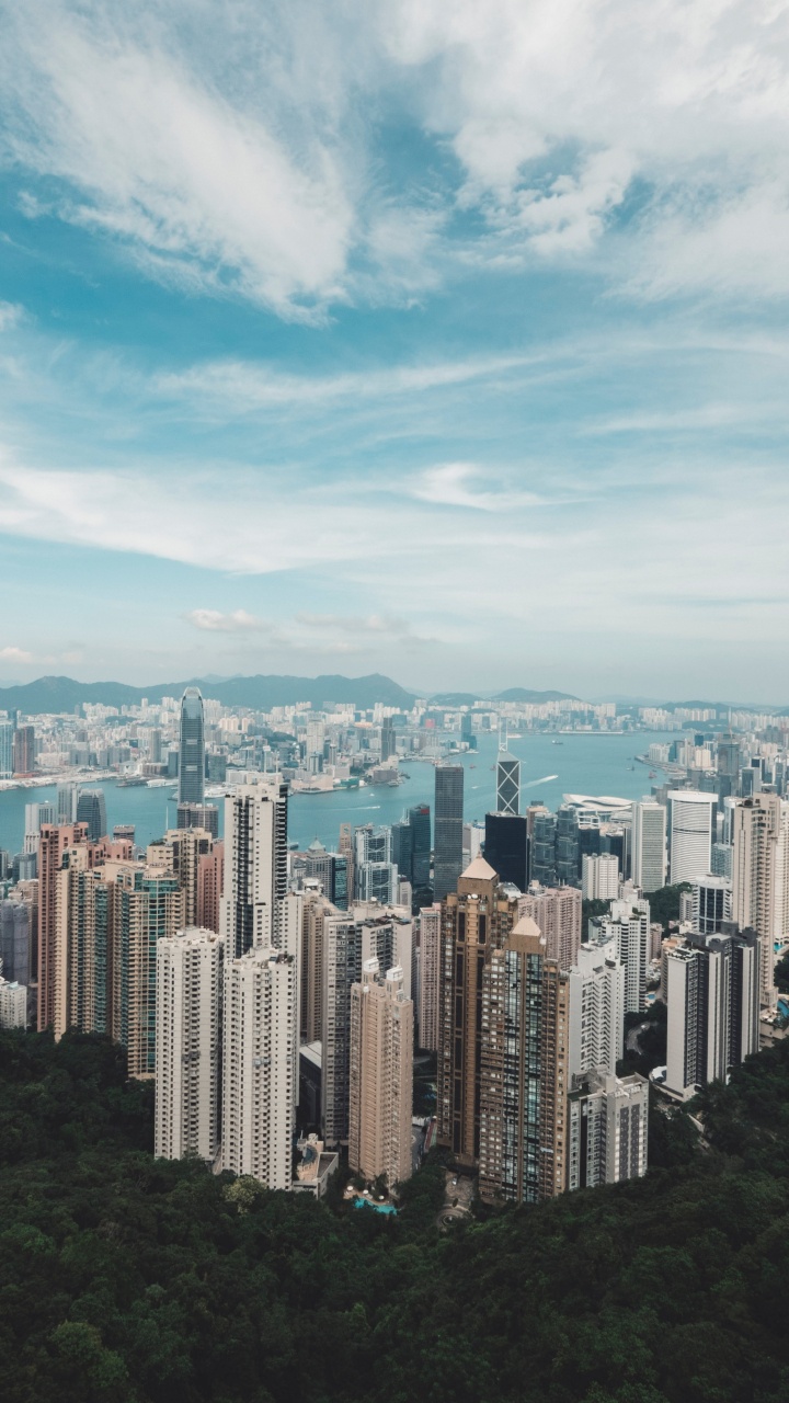 香港, 城市景观, 城市, 大都会, 天际线 壁纸 720x1280 允许