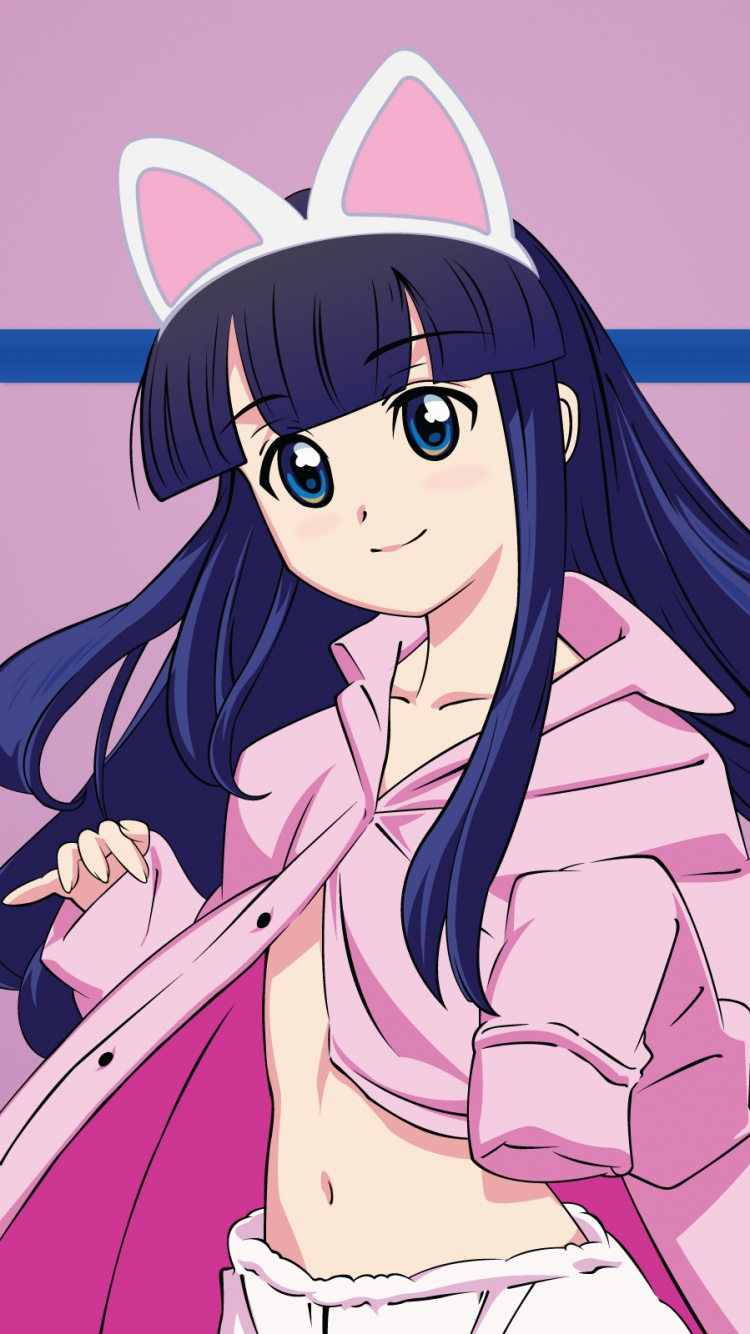 Mädchen im Blauen Kleid Anime-Charakter. Wallpaper in 750x1334 Resolution