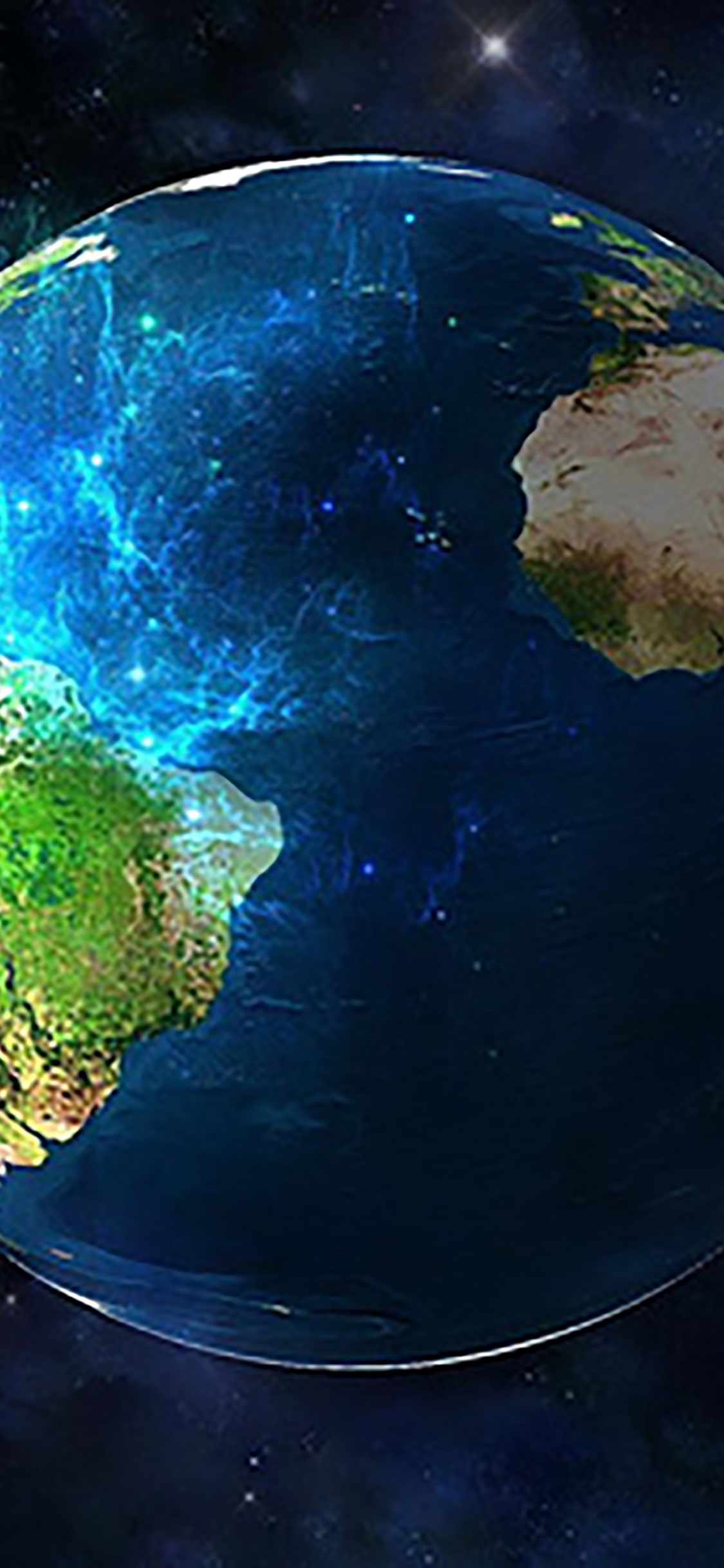 Bola Verde Azul y Amarilla. Wallpaper in 1125x2436 Resolution