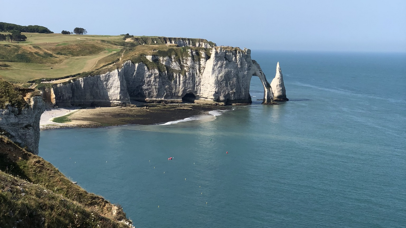 Aval Cliff, Promontory, Headland, Body of Water, Nature. Wallpaper in 1366x768 Resolution