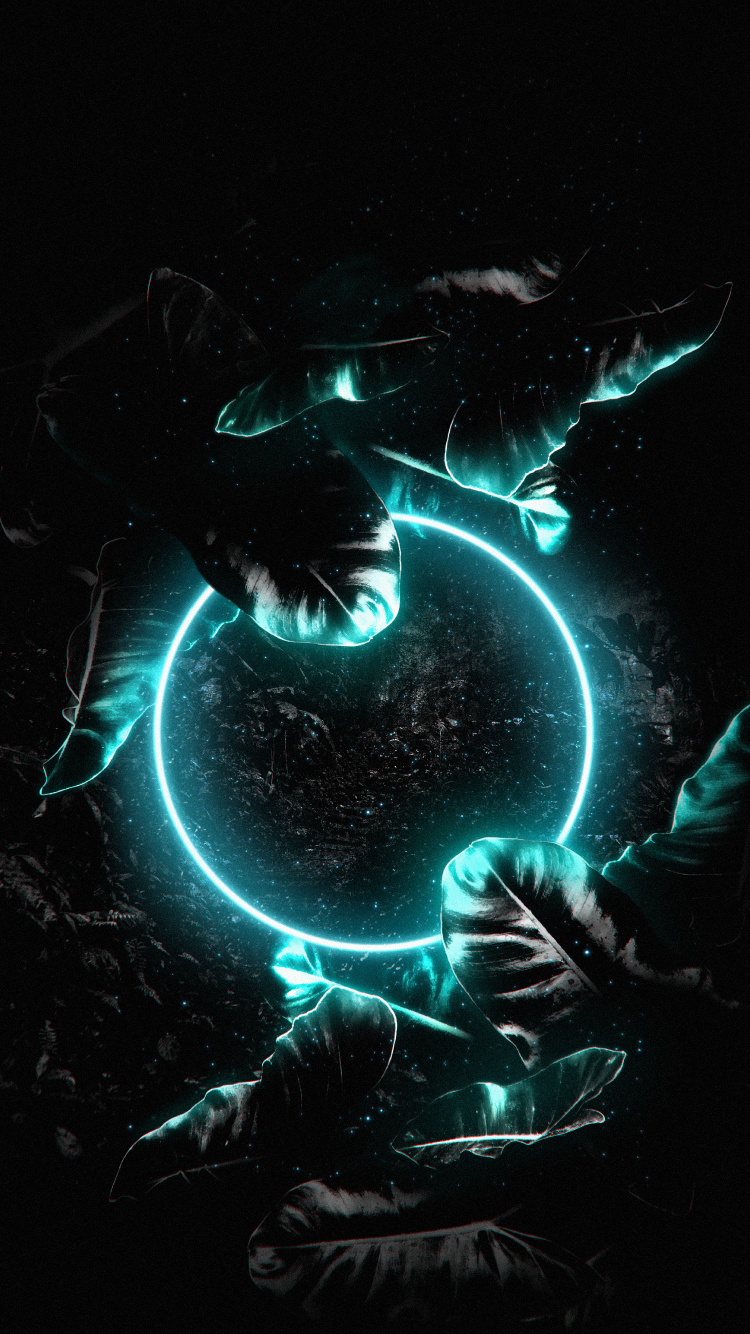 Capcut, Art, Electric Blue, Space, Darkness. Wallpaper in 750x1334 Resolution