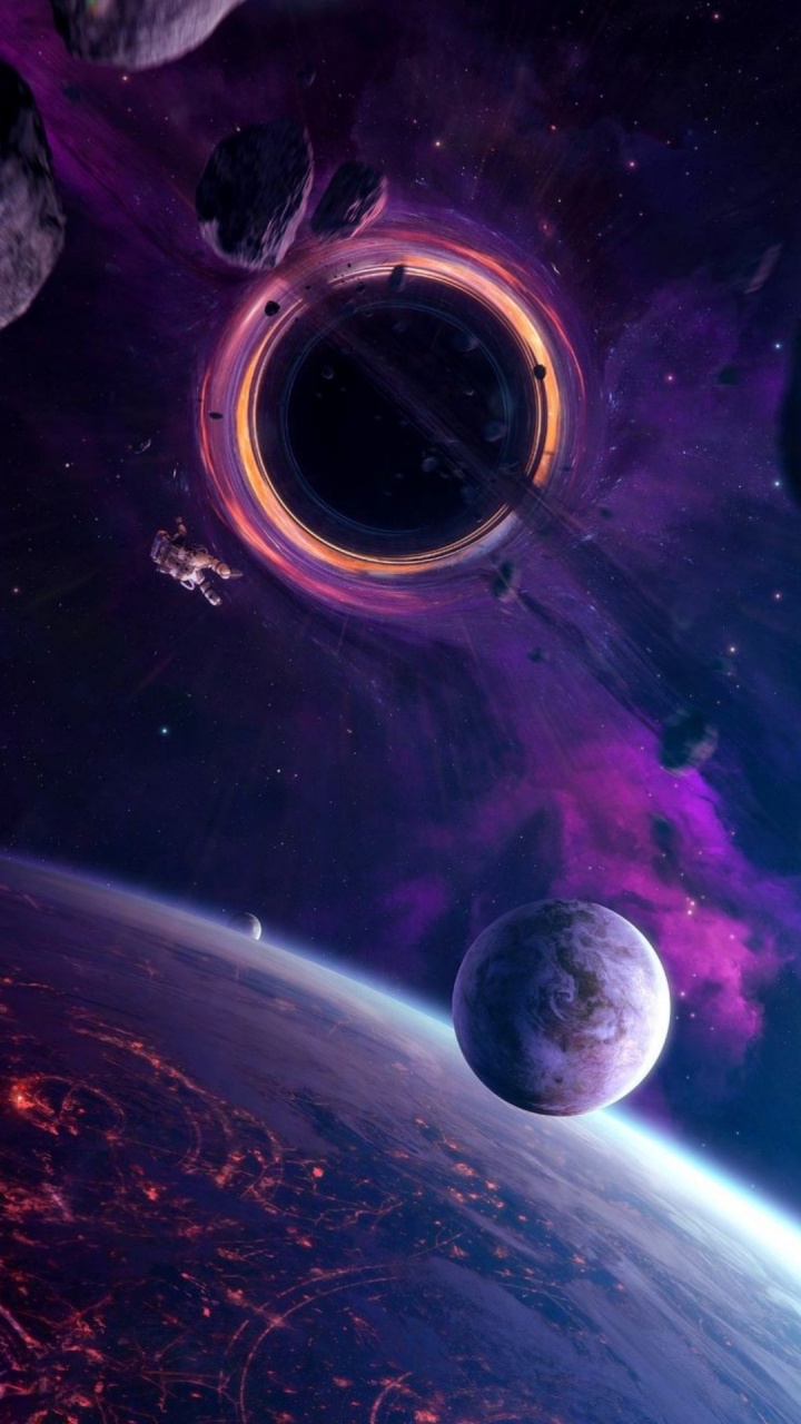 Espace Extérieur Esthétique Spatiale, Trou Noir, Espace Extérieur, Univers, Esthétique. Wallpaper in 720x1280 Resolution