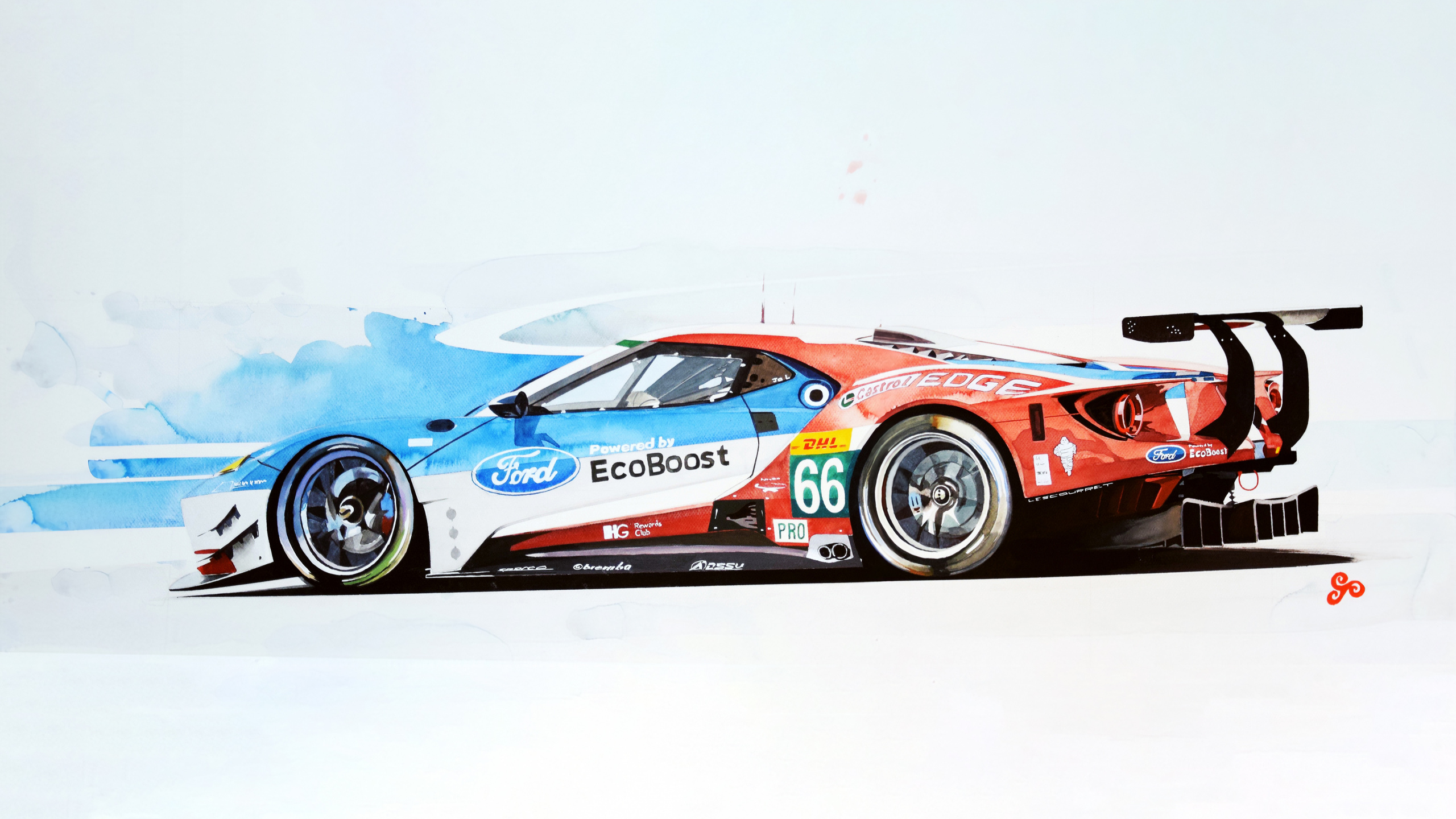 Blauer Und Roter Ferrari f 1. Wallpaper in 2560x1440 Resolution