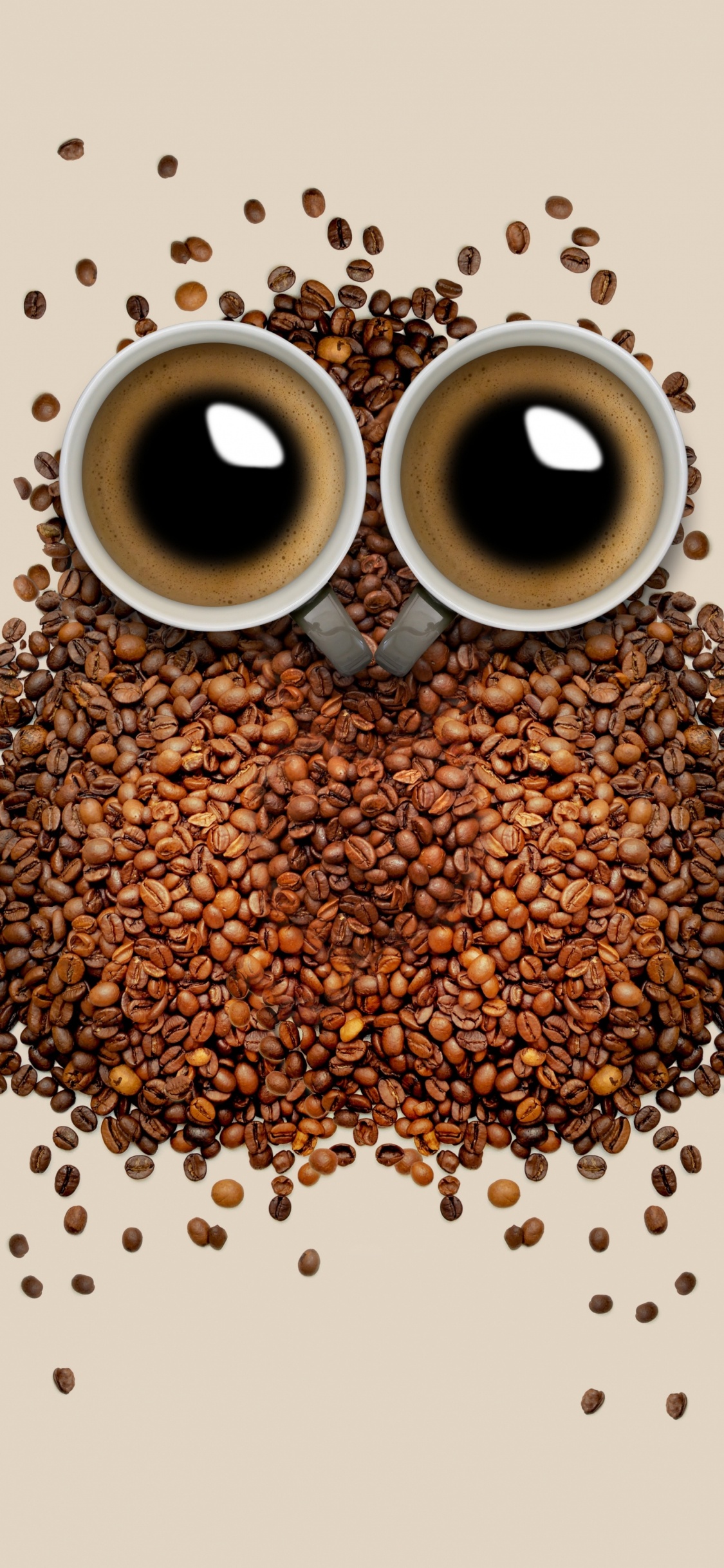 Braune Und Schwarze Runde Perlen. Wallpaper in 1125x2436 Resolution