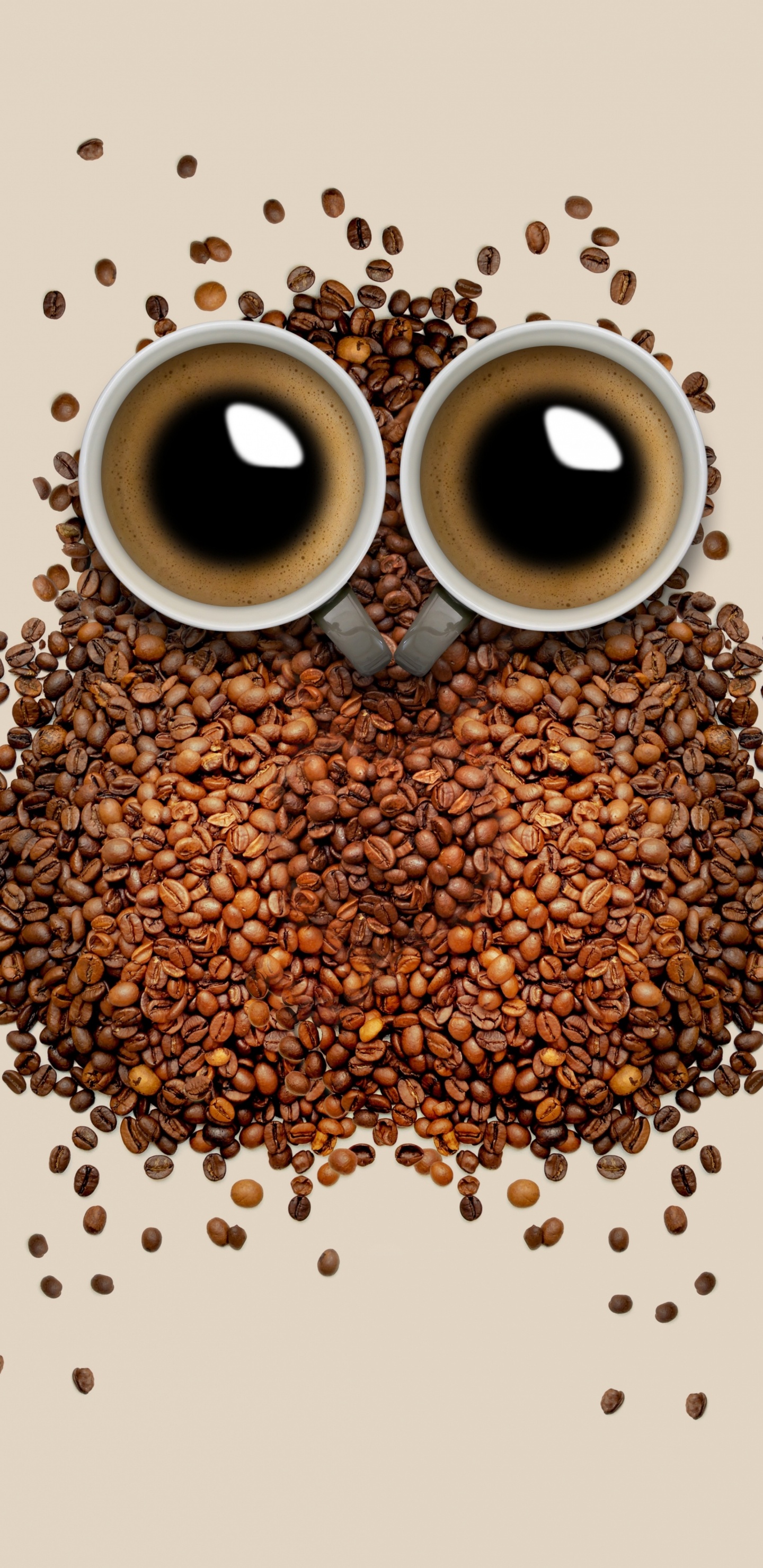 Braune Und Schwarze Runde Perlen. Wallpaper in 1440x2960 Resolution