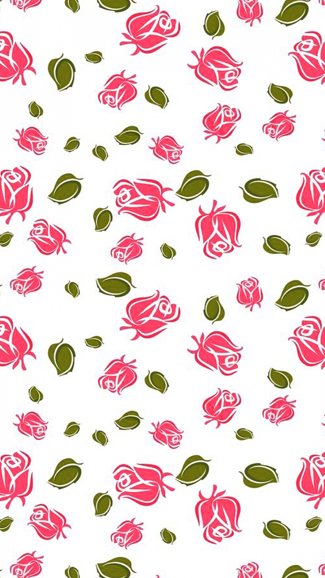 Ilustración de Corazones y Corazones Rosa y Verde Blanco. Wallpaper in 1080x1920 Resolution