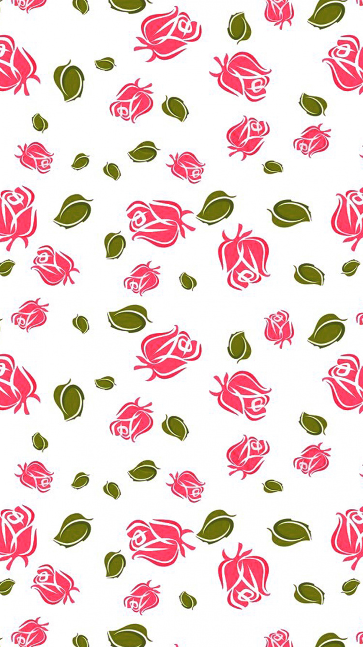 Ilustración de Corazones y Corazones Rosa y Verde Blanco. Wallpaper in 750x1334 Resolution