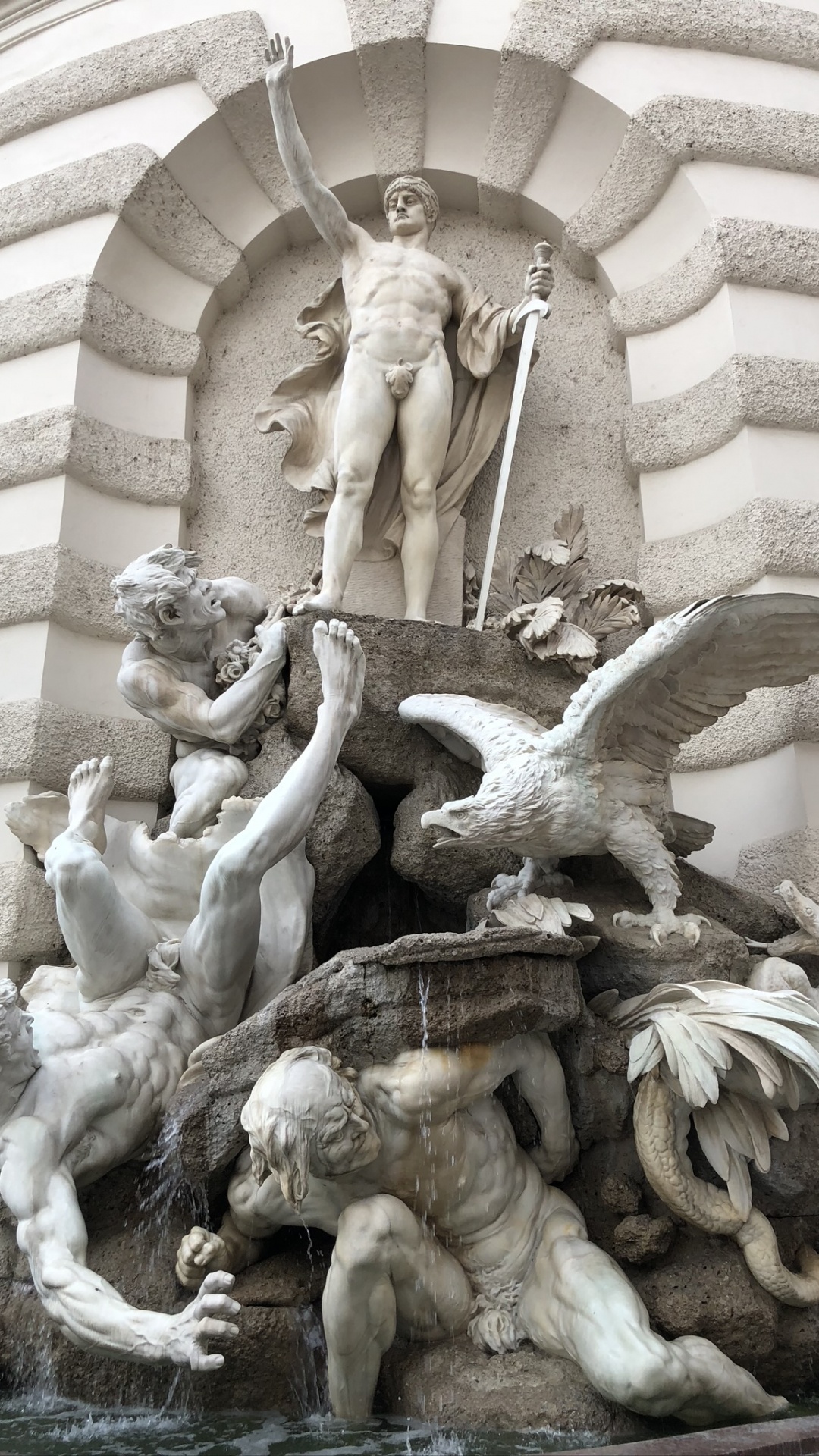 The Hofburg, Spanish Riding School, Michaelerplatz, Power on Land, Power at Sea - Rudolf Weyr. Wallpaper in 1080x1920 Resolution