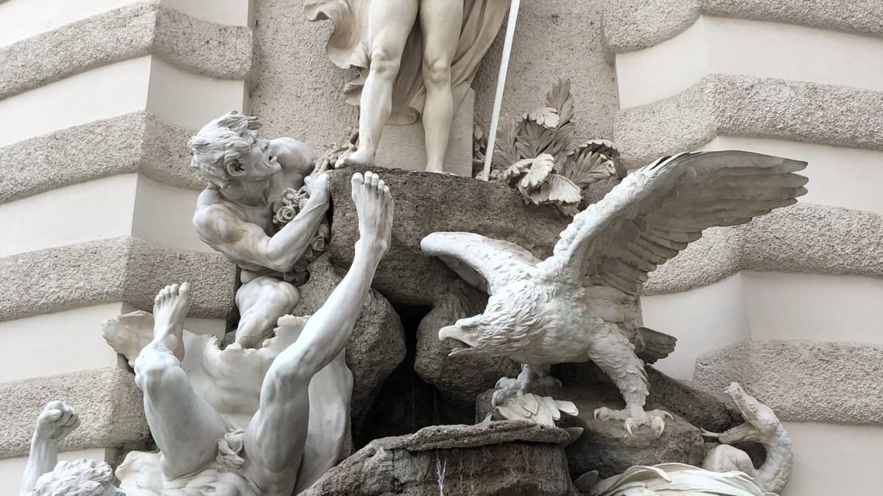 The Hofburg, Spanish Riding School, Michaelerplatz, Power on Land, Power at Sea - Rudolf Weyr. Wallpaper in 1280x720 Resolution