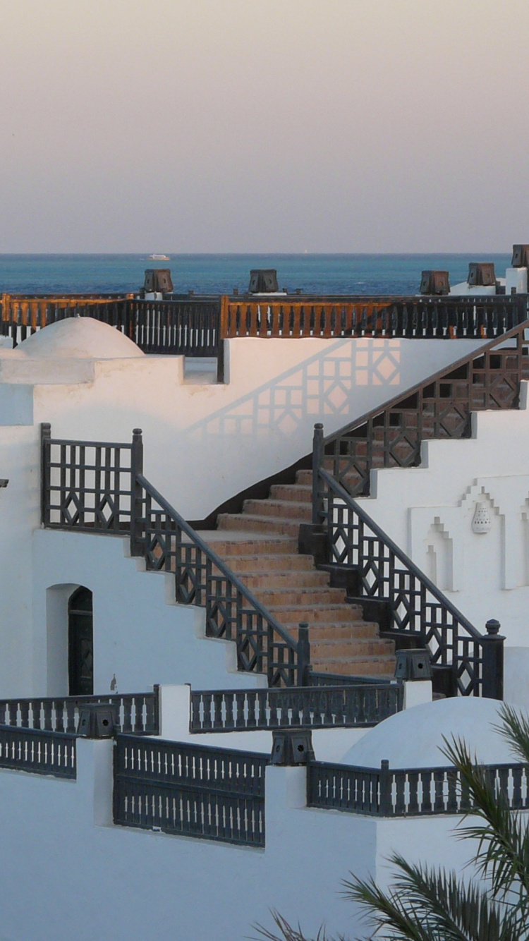 Weißes Betongebäude in Der Nähe Von Grünen Bäumen Tagsüber. Wallpaper in 750x1334 Resolution