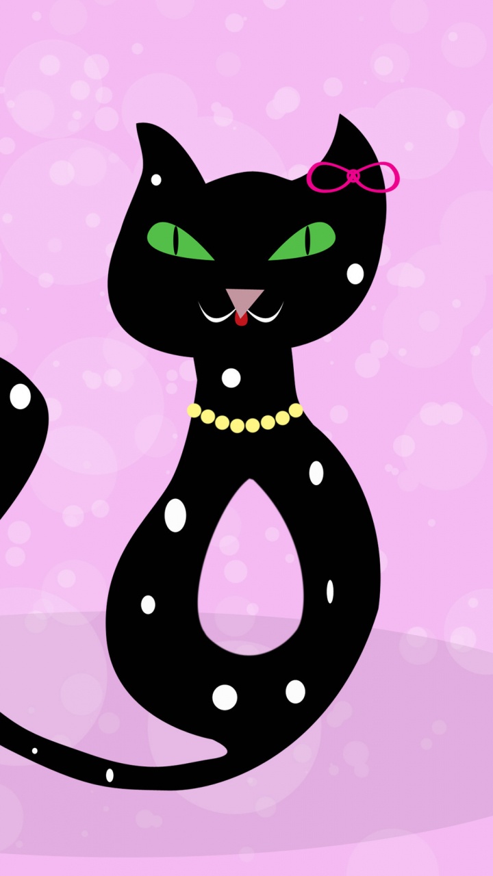 Chaton, Chat Noir, Moustache, le Jour de Valentines, Chat. Wallpaper in 720x1280 Resolution