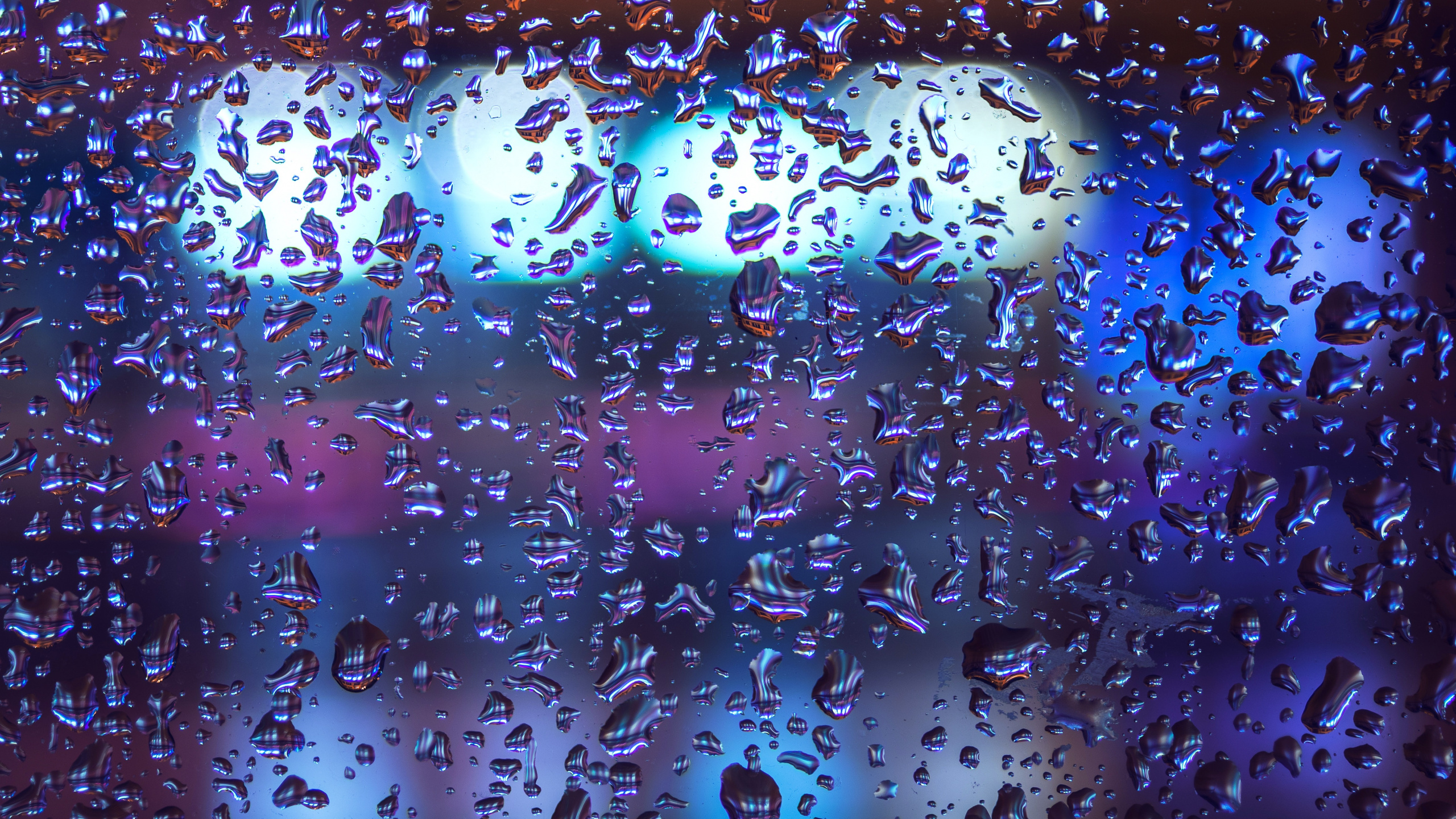 Pluie, Blue, Eau, Purple, Liquide à Bulles. Wallpaper in 2560x1440 Resolution
