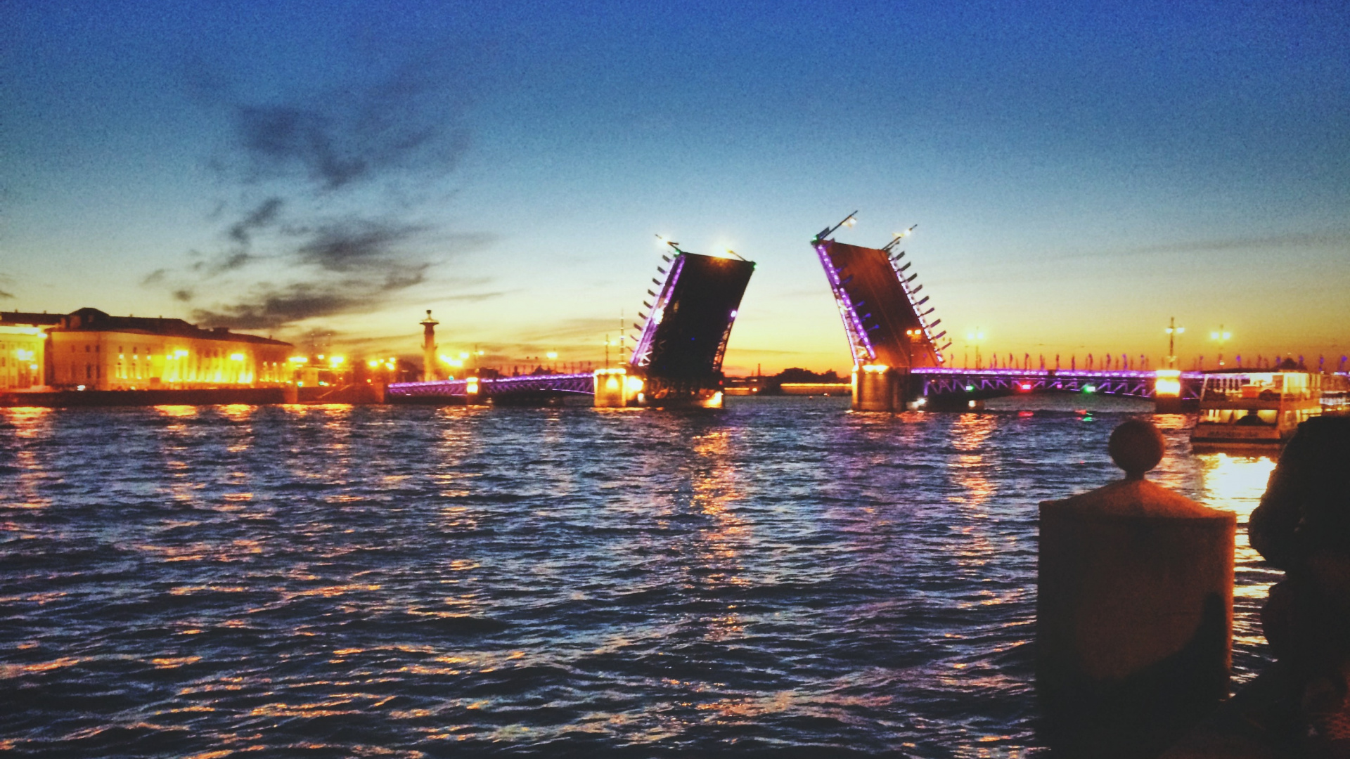 大海, 地平线, 日落, 晚上, 休闲 壁纸 1920x1080 允许