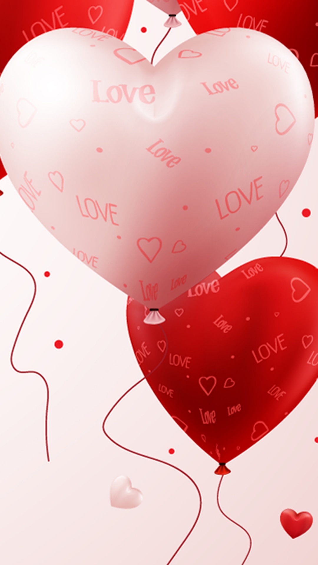 el Día de San Valentín, Coraz, Rojo, Globo, Amor. Wallpaper in 1080x1920 Resolution