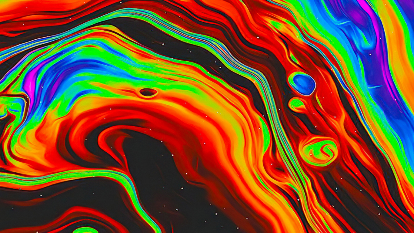 Acrylic Paint, Art, Psychedelic Art, Watercolor Painting, Painting. Wallpaper in 1366x768 Resolution