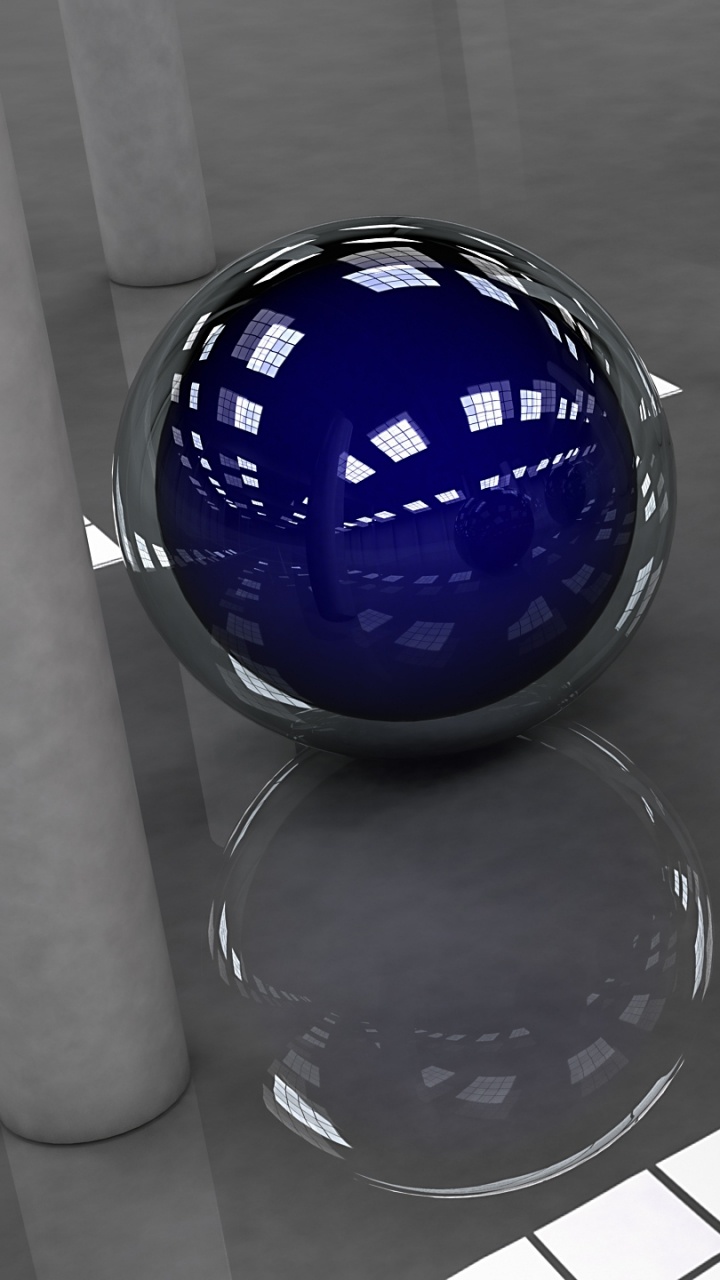 Red and Blue Ball on Glass Table. Wallpaper in 720x1280 Resolution