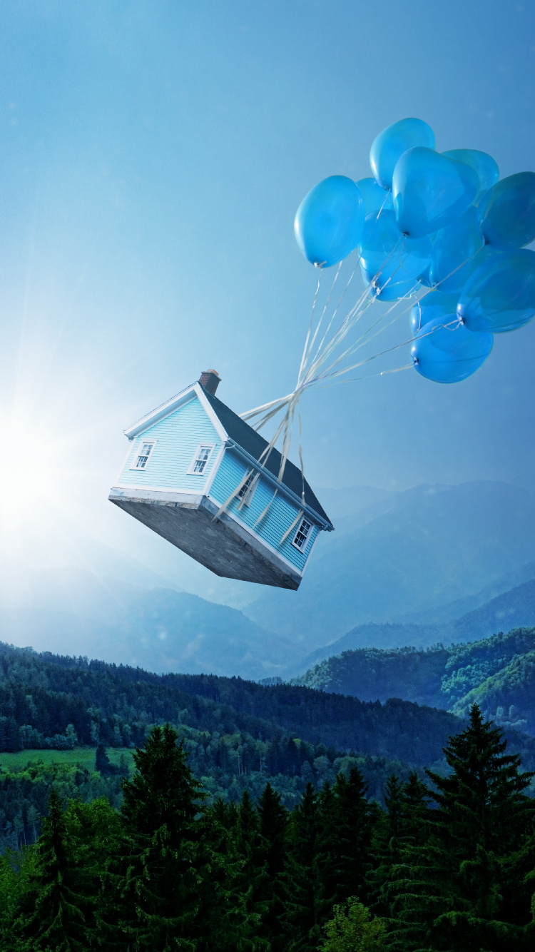 Teleférico Azul y Blanco Sobre Árboles Verdes Durante el Día. Wallpaper in 750x1334 Resolution