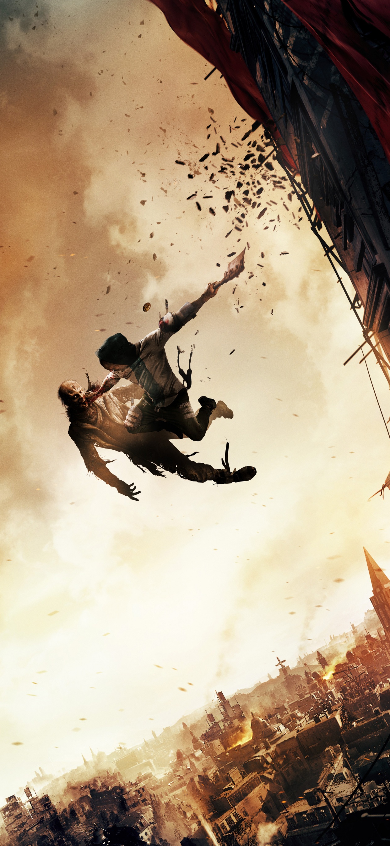 Dying Light 2 Reste Humain, Lumière Mourante, Aiden Caldwell, Terre Technologique, Zombie. Wallpaper in 1242x2688 Resolution