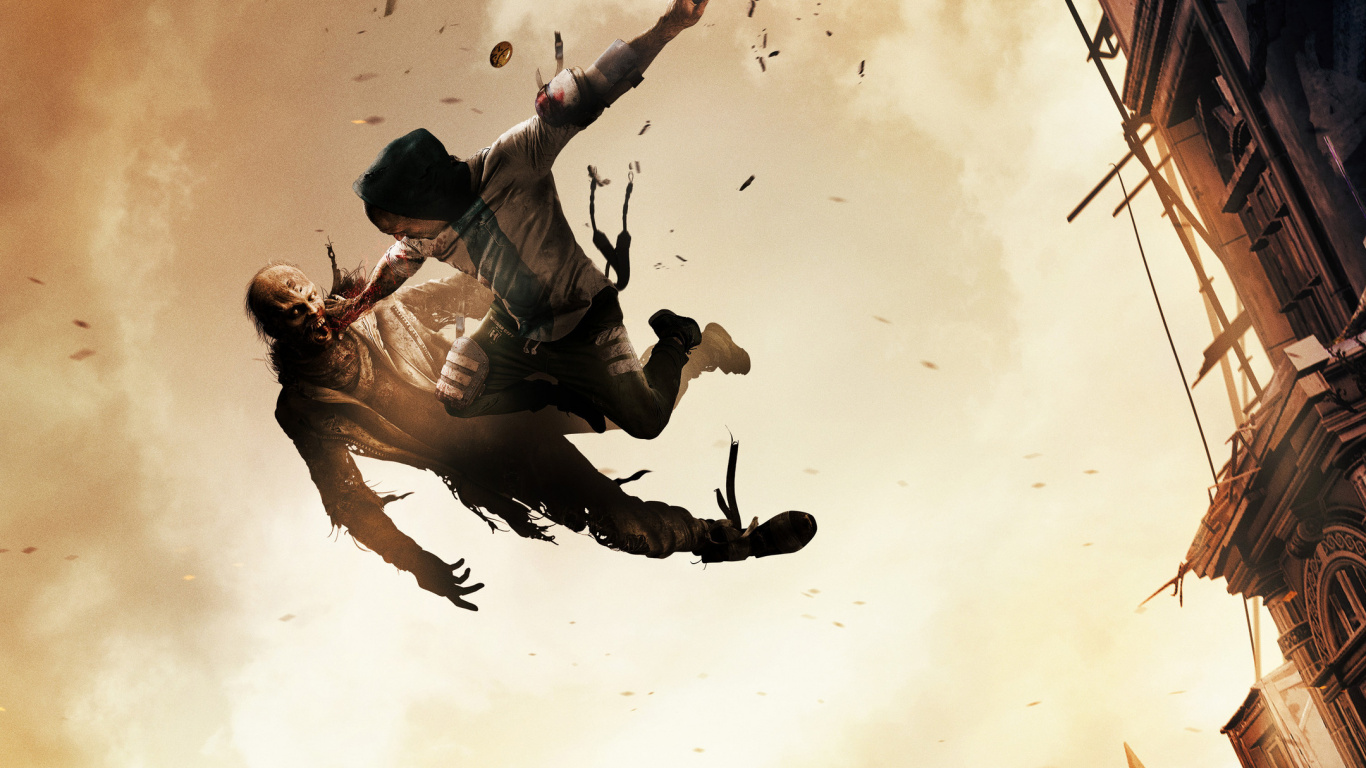 Dying Light 2 Reste Humain, Lumière Mourante, Aiden Caldwell, Terre Technologique, Zombie. Wallpaper in 1366x768 Resolution