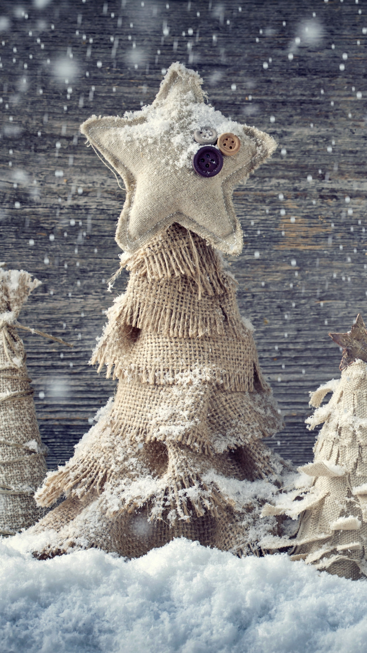 Nochevieja, El Día De Navidad, Decoración de la Navidad, Nieve, Invierno. Wallpaper in 750x1334 Resolution