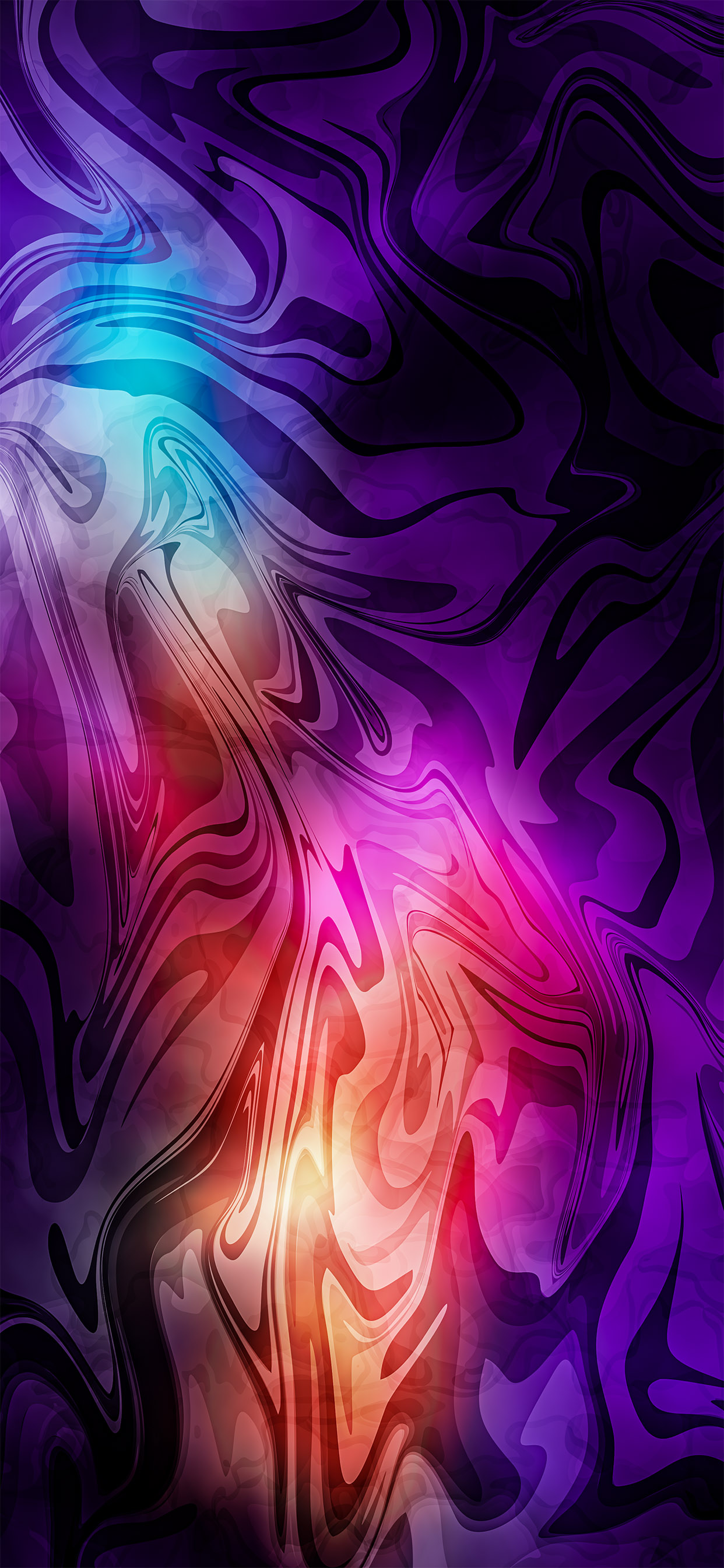 Fractal Art, Plant, Purple, Liquid, Azure. Wallpaper in 1242x2688 Resolution