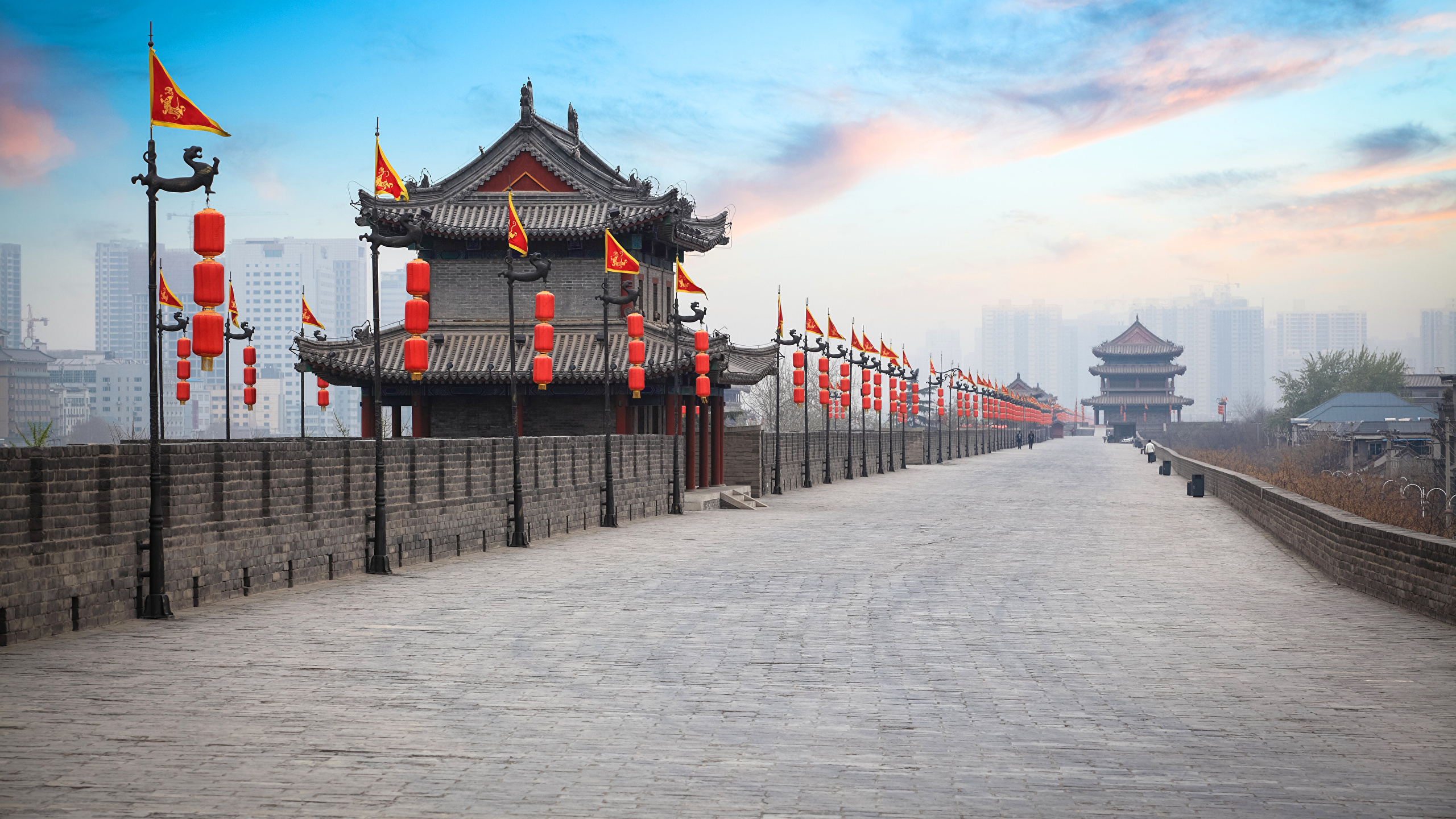 中国建筑, 里程碑, 旅游景点, 早上, 冬天 壁纸 2560x1440 允许