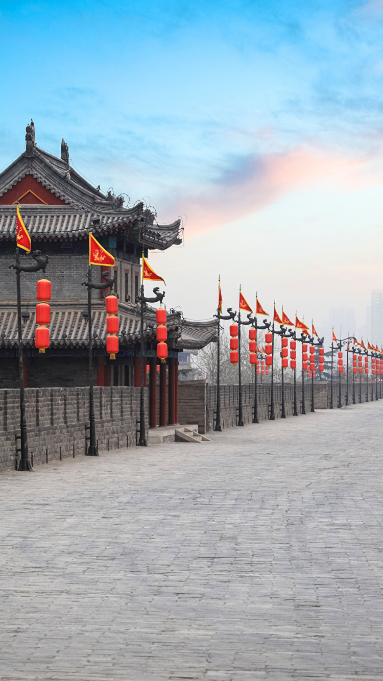 中国建筑, 里程碑, 旅游景点, 早上, 冬天 壁纸 750x1334 允许