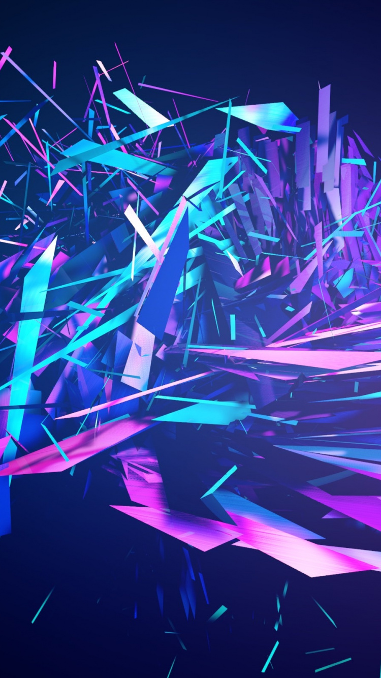 Blue and Pink Abstract Painting. Wallpaper in 750x1334 Resolution