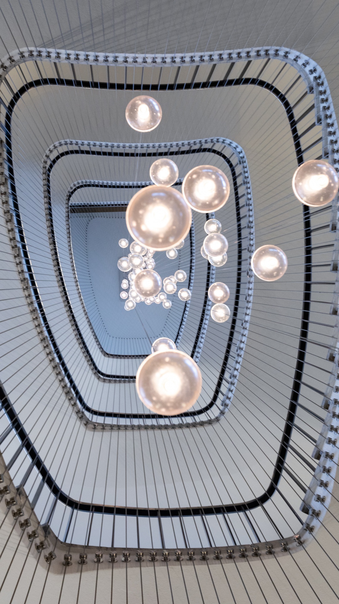 White and Gold Round Ceiling Light. Wallpaper in 1080x1920 Resolution