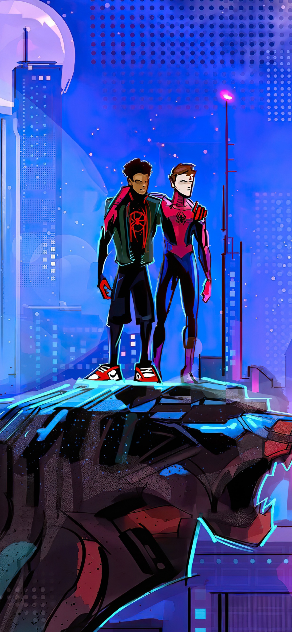 Fun, Blue, Entertainment, Spider-man, Red. Wallpaper in 1242x2688 Resolution