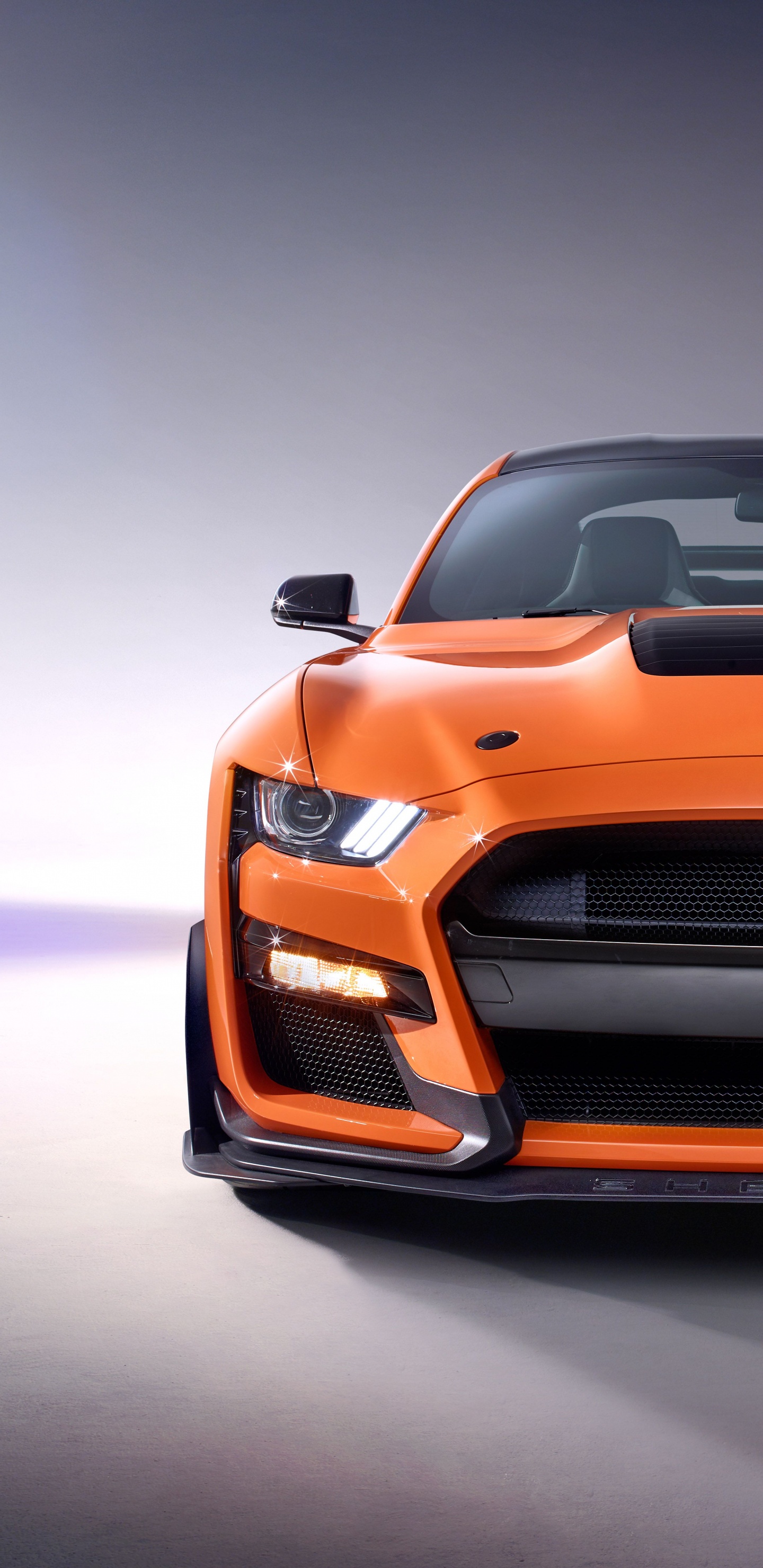 Orange Bmw m3 Coupé. Wallpaper in 1440x2960 Resolution