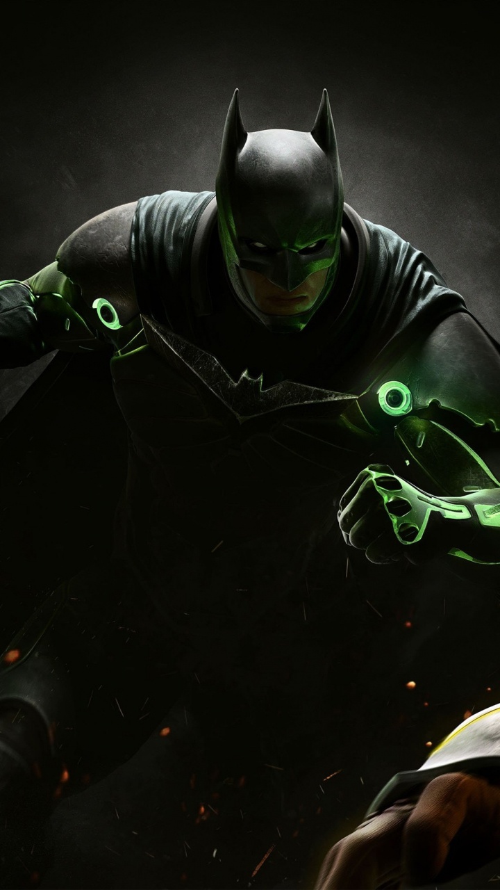 不公2, 不公正的神来到我们中间, 邀请工作室, 决斗x, 蝙蝠侠 壁纸 720x1280 允许