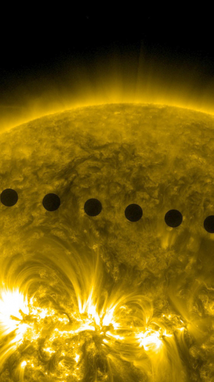 Lumière Ronde Jaune et Noire. Wallpaper in 750x1334 Resolution