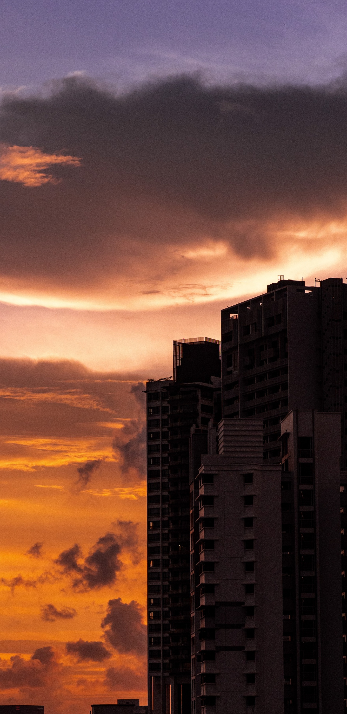 Skyscraper, Cloud, Building, Atmosphere, Orange. Wallpaper in 1440x2960 Resolution