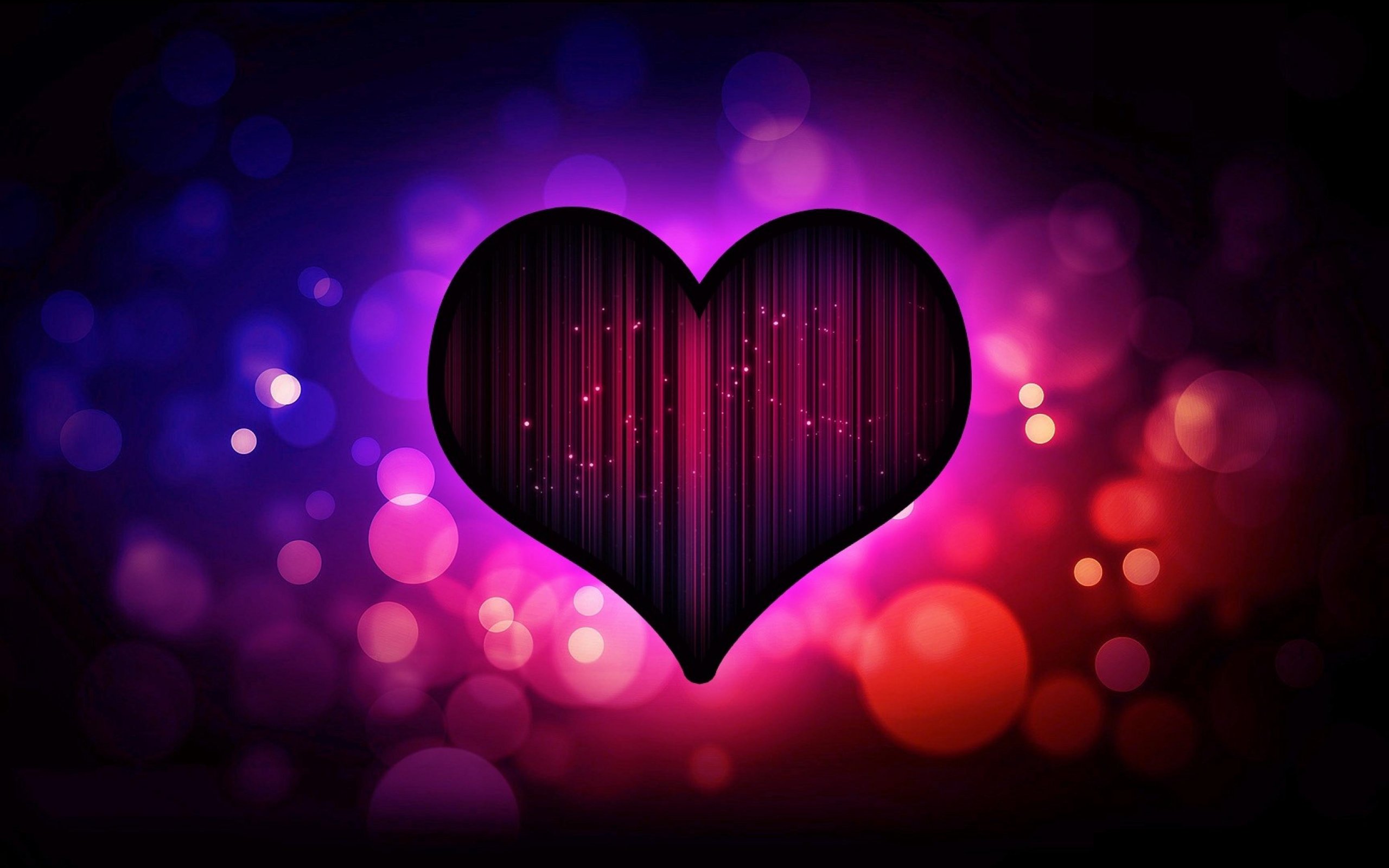Wallpaper Purple Heart With Red Light Background  Download Free Image
