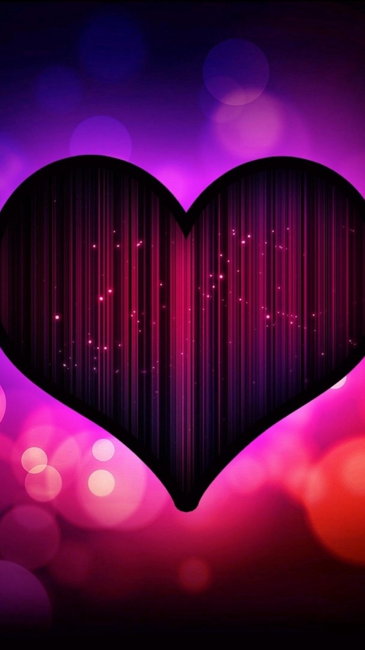 Corazon Morado Con Luz Roja. Wallpaper in 720x1280 Resolution